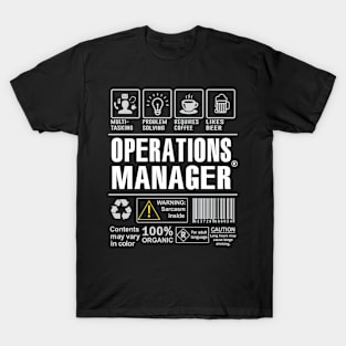 Operations Manager Shirt Funny Gift Idea For Operations Manager multi-task T-Shirt